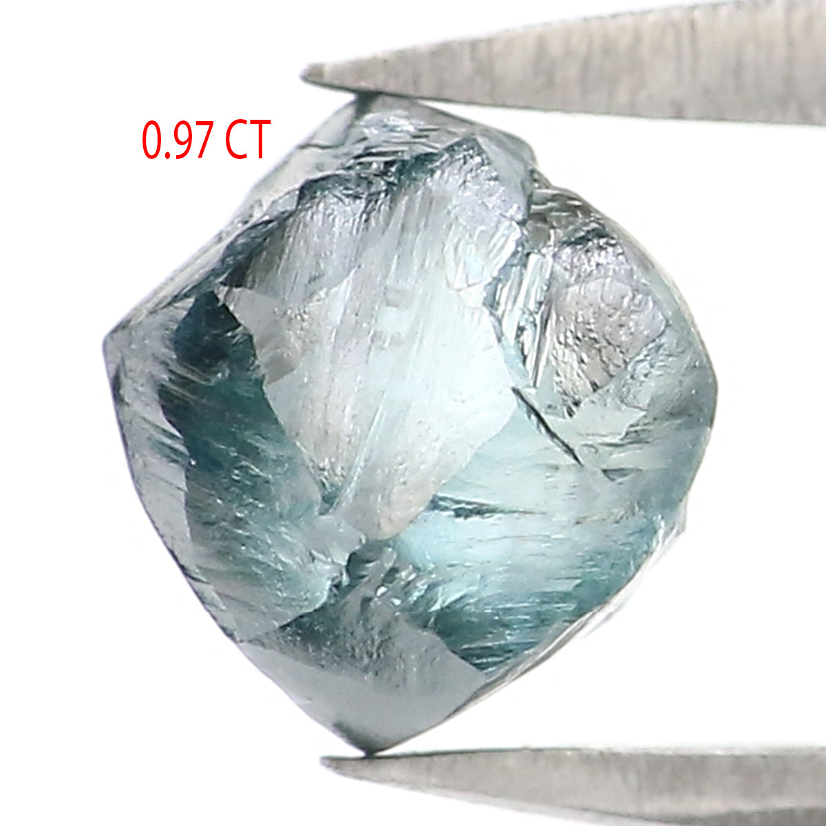 0.97 CT Natural Loose Rough Shape Diamond Blue Color Rough Cut Diamond 5.65 MM Natural Loose Blue Diamond Rough Irregular Cut Diamond QL2347