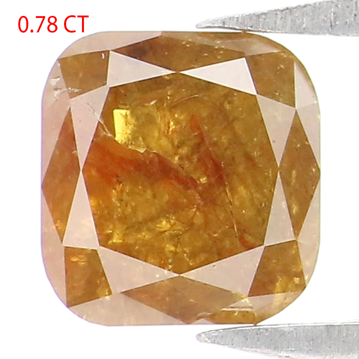 0.78 CT Natural Loose Cushion Shape Diamond Brown Color Cushion Cut Diamond 5.40 MM Natural Loose Diamond Cushion Rose Cut Diamond LQ334