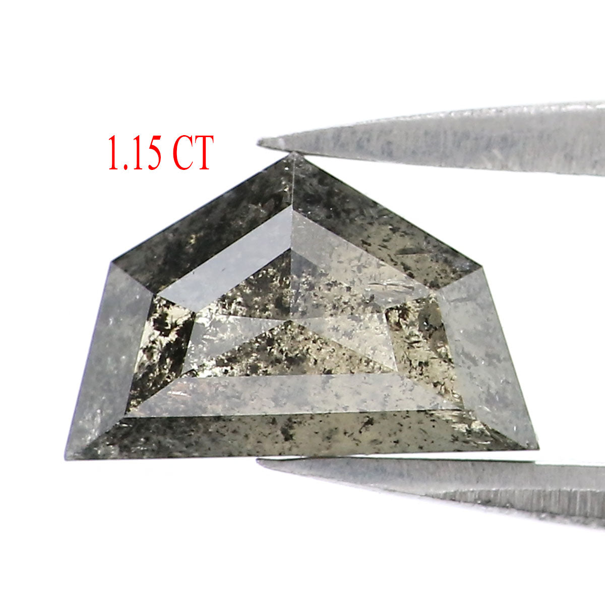1.15 CT Natural Loose Antique Shape Diamond Salt And Pepper Antique Cut Diamond 5.45 MM Natural Black Grey Antique Rose Cut Diamond KQ2042