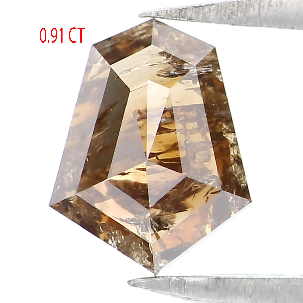 0.91 CT Natural Loose Shield Shape Diamond Brown Color Shield Cut Diamond 6.95 MM Natural Brown Color Diamond Shield Rose Cut Diamond LQ9584