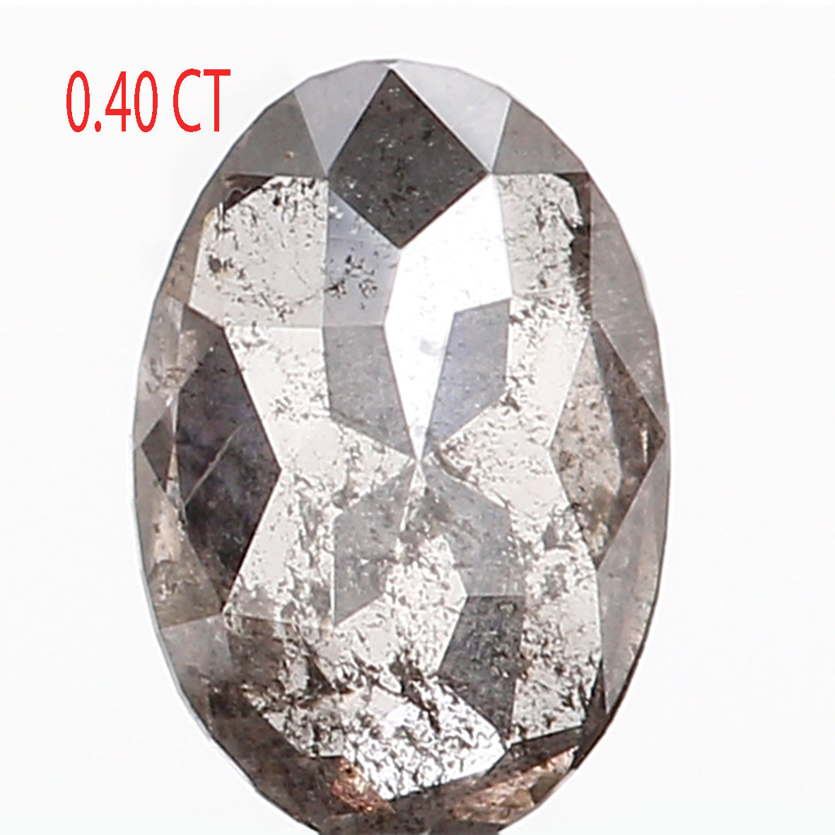 0.40 CT Natural Loose Oval Shape Diamond Salt And Pepper Oval Cut Diamond 5.85 MM Natural Loose Black Grey Color Oval Rose Cut Diamond LQ244