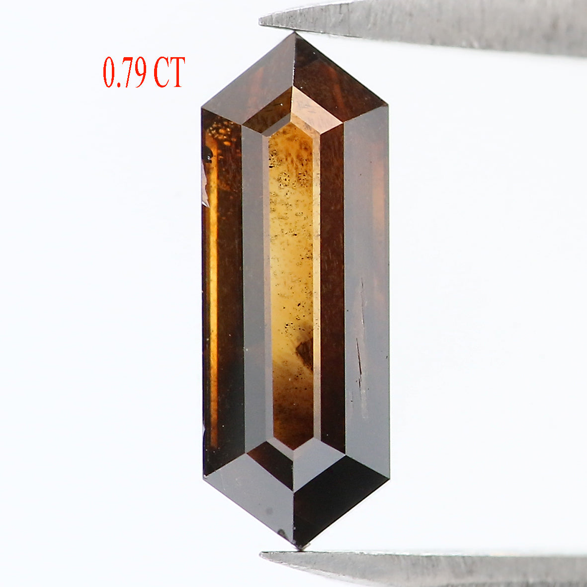 0.79 CT Natural Loose Hexagon Shape Diamond Brown Color Hexagon Shape Diamond 9.30 MM Natural Loose Brown Hexagon Rose Cut Diamond QL1769