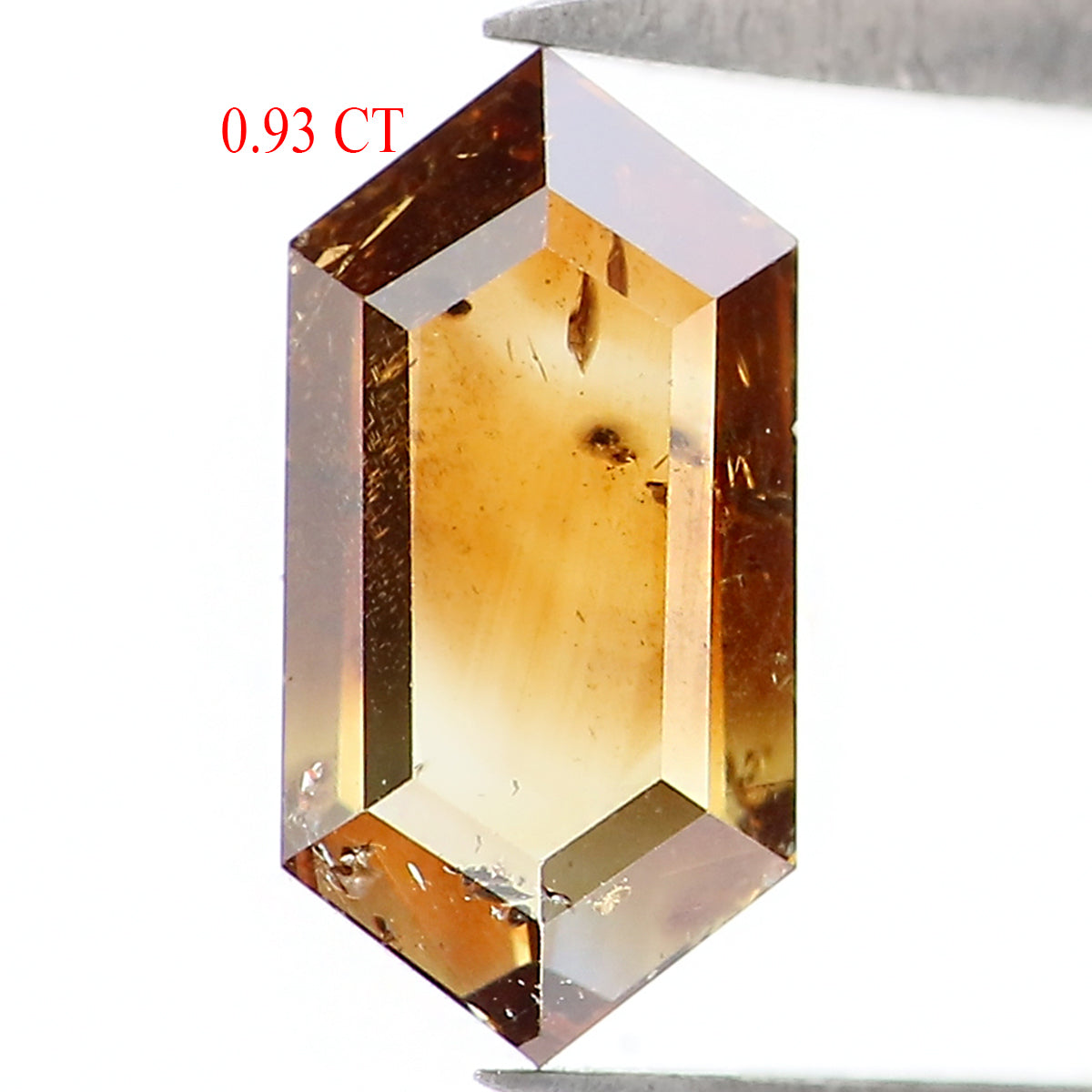 0.93 CT Natural Loose Hexagon Shape Diamond Brown Color Hexagon Shape Diamond 8.80 MM Natural Loose Brown Hexagon Rose Cut Diamond QL1657