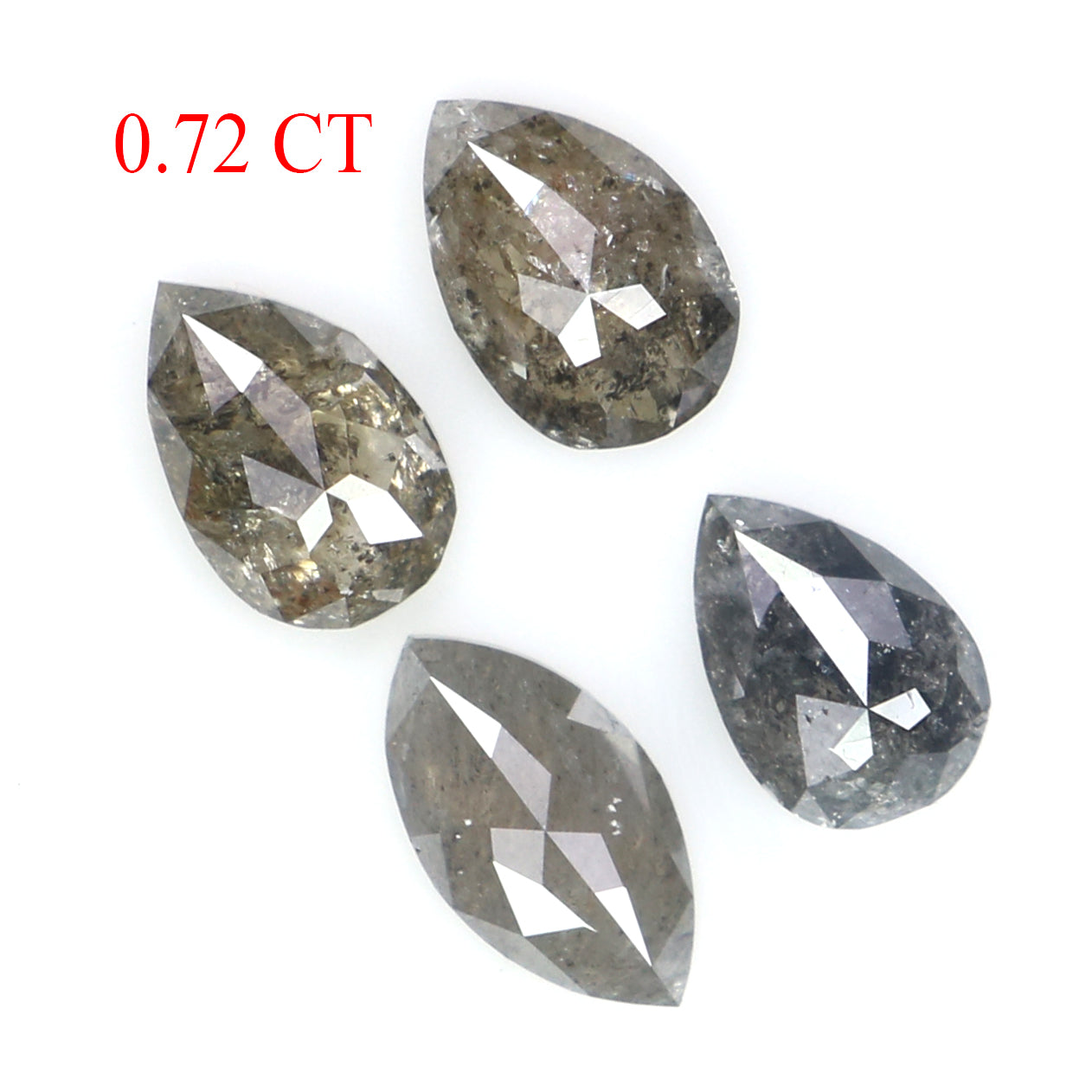 0.72 CT Natural Loose Mix Shape Diamond Salt And Pepper Mix Shape Diamond 5.25 MM Natural Black Grey Color Mix Shape Rose Cut Diamond KQ2638