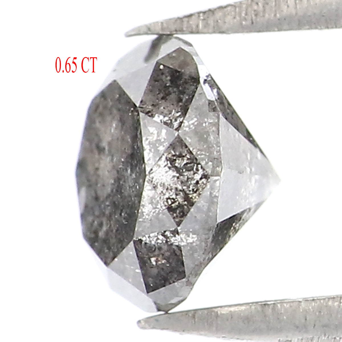 0.65 CT Natural Loose Round Shape Diamond Salt And Pepper Round Cut Diamond 5.25 MM Natural Loose Diamond Round Brilliant Cut Diamond LQ041