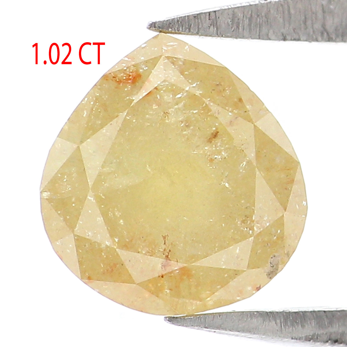 1.02 CT Natural Loose Pear Shape Diamond Yellow Color Pear Shape Diamond 6.35 MM Natural Loose Yellow Diamond Pear Rose Cut Diamond QL1743