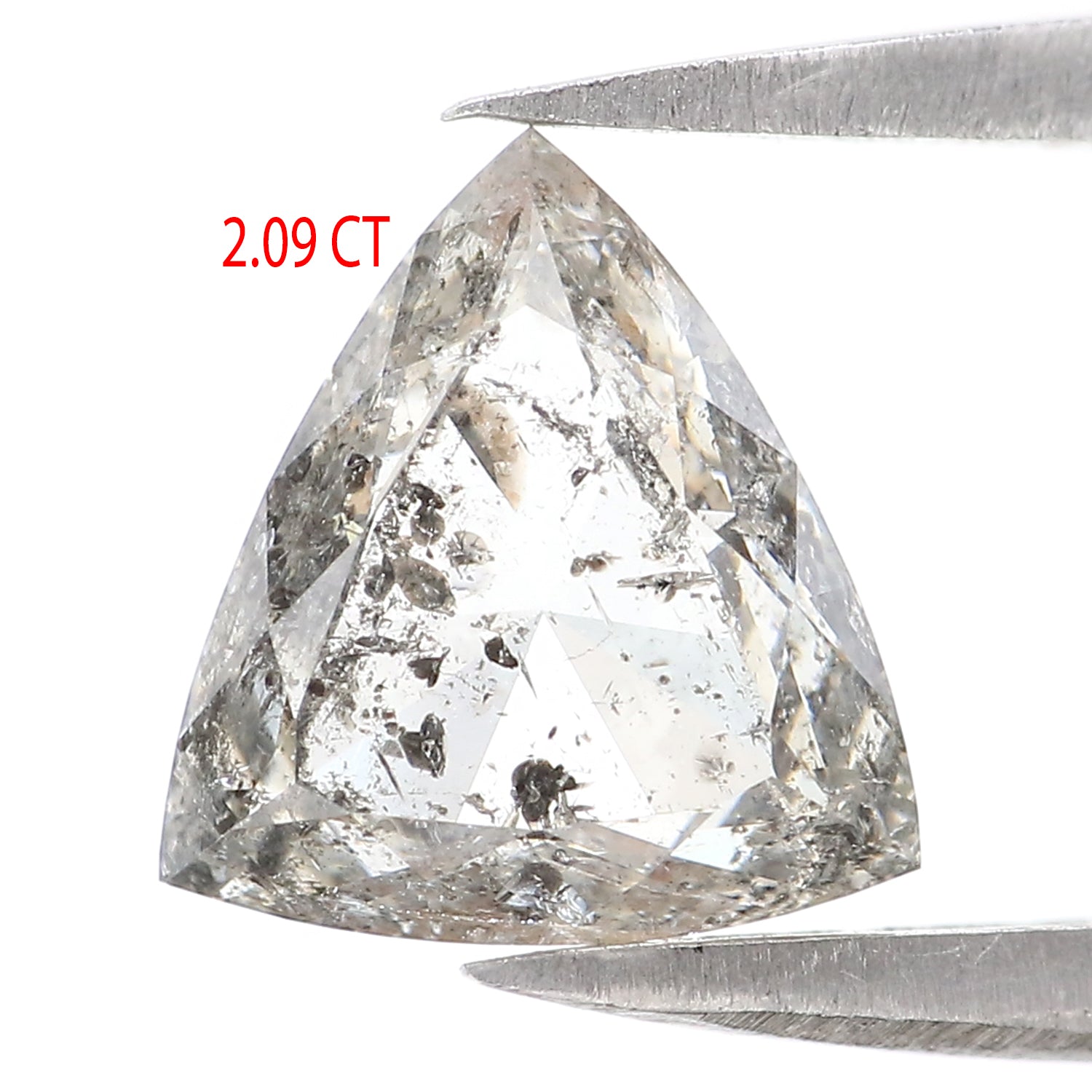 2.09 CT Natural Loose Triangle Shape Diamond White - G Triangle Cut Diamond 8.50 MM Natural White - G Color Triangle Rose Cut Diamond QL2592