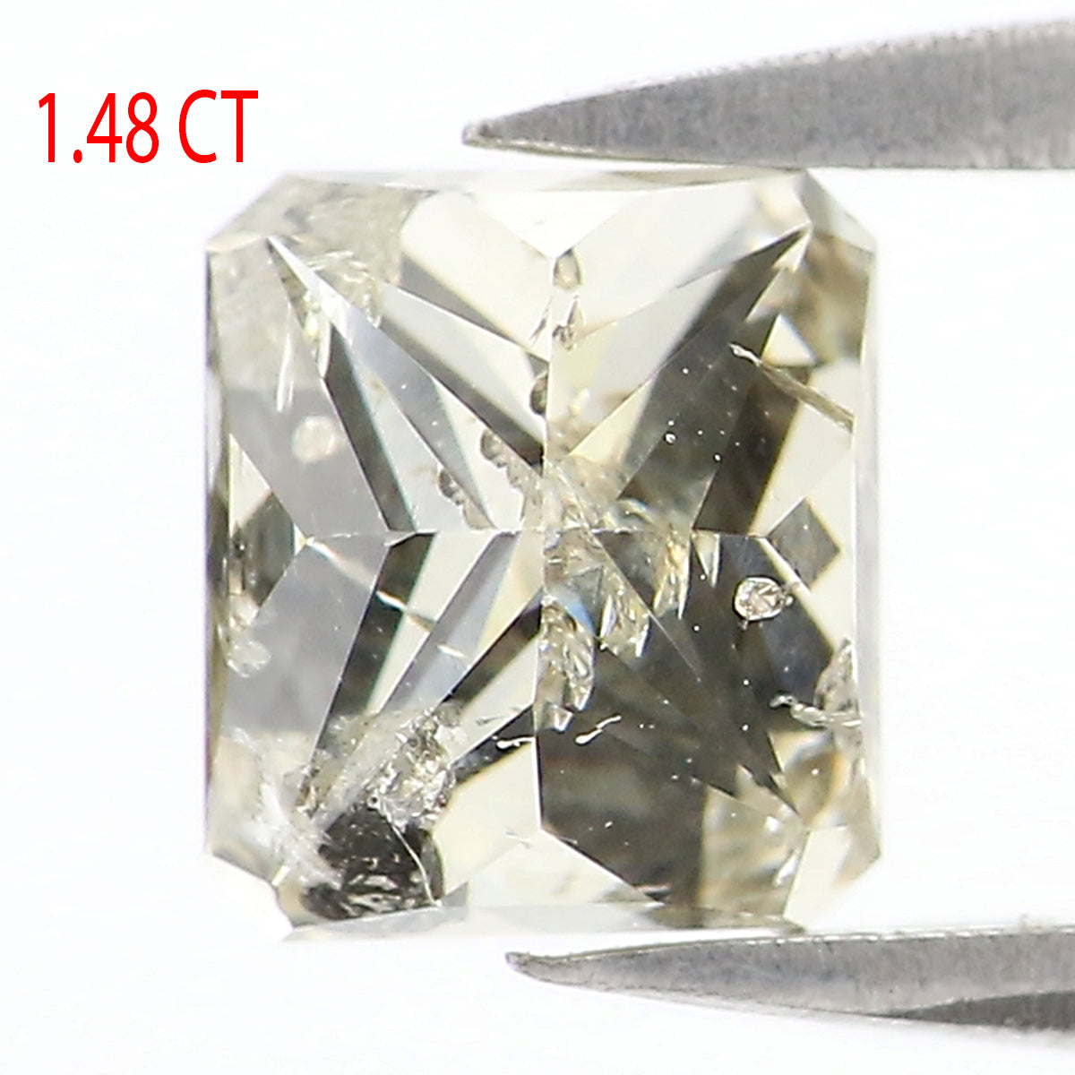 1.48 CT Natural Loose Radiant Shape Diamond White - J Color Radiant Cut Diamond 6.05 MM Natural Loose Radiant Brilliant Cut Diamond QL2640