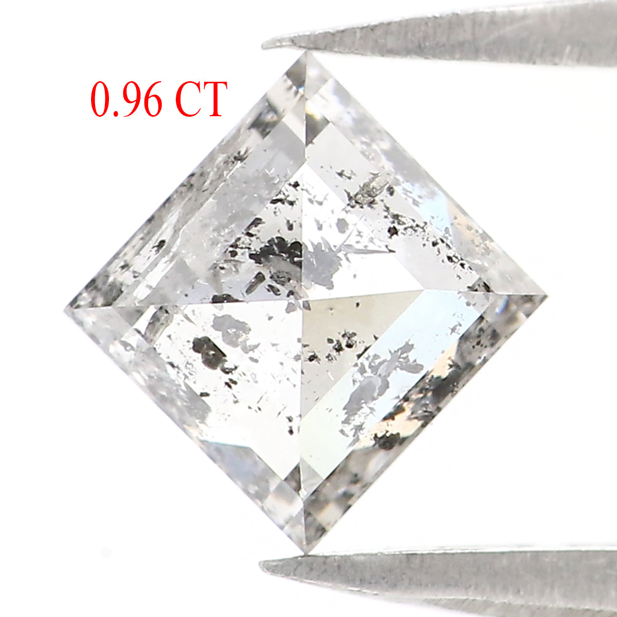 0.96 CT Natural Loose Kite Shape Diamond Salt And Pepper Kite Cut Diamond 7.75 MM Black Grey Color Kite Shape Rose Cut Diamond QL2757