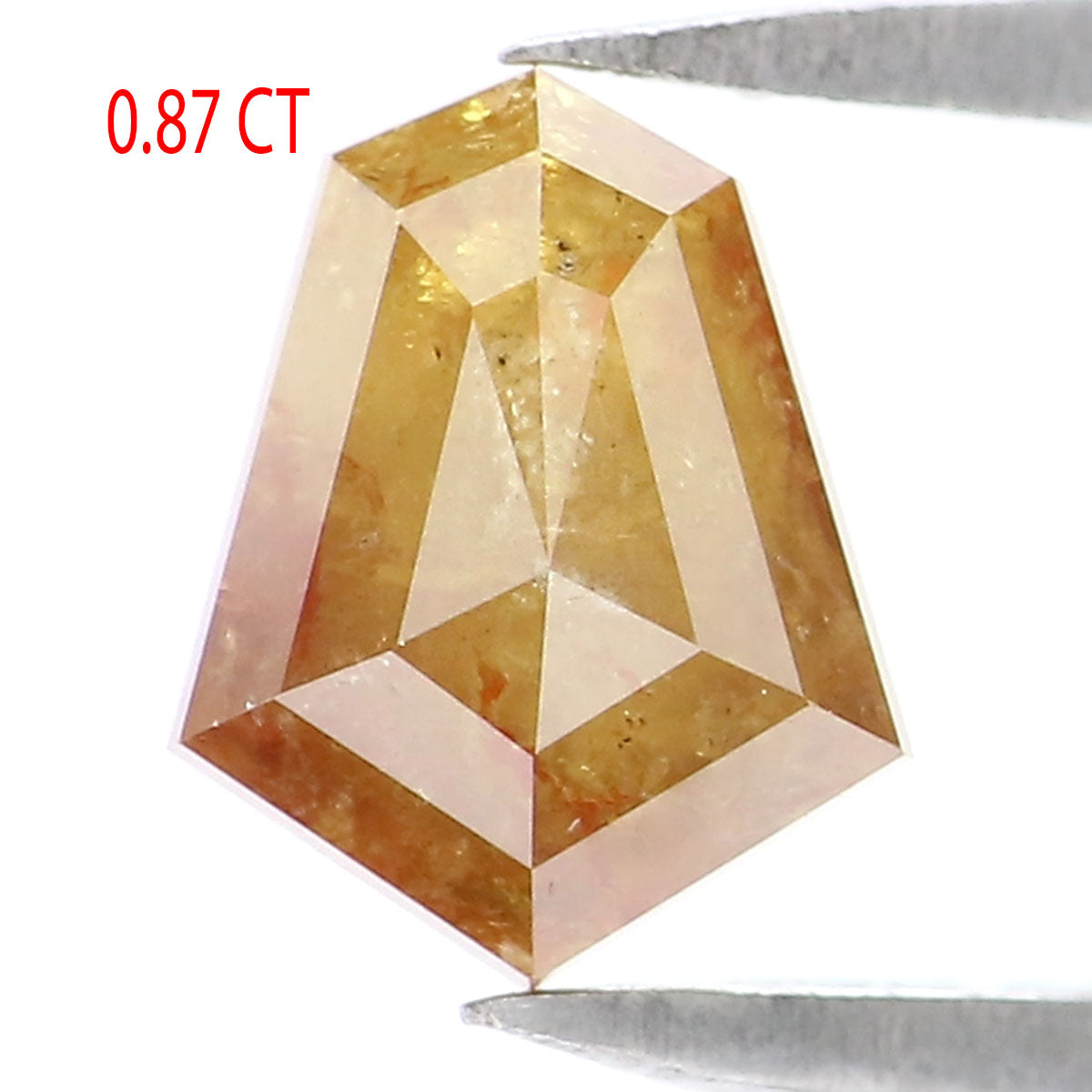 0.87 CT Natural Loose Shield Shape Diamond Yellow Color Shield Shape Diamond 6.70 MM Natural Loose Diamond Shield Rose Cut Diamond LQ9655
