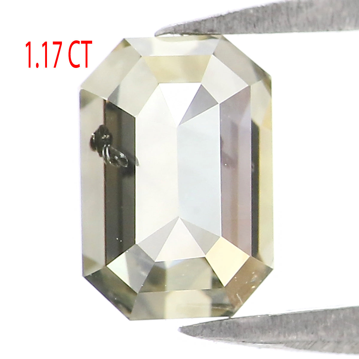1.17 CT Natural Loose Emerald Shape Diamond White - K Color Emerald Shape Diamond 6.85 MM Natural White - K Emerald Rose Cut Diamond KDL2615