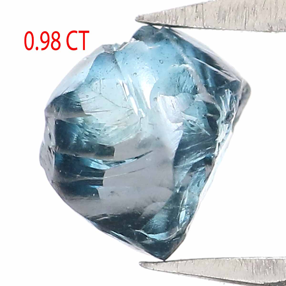 0.98 CT Natural Loose Rough Shape Diamond Blue Color Rough Cut Diamond 5.55 MM Natural Loose Blue Color Rough Irregular Cut Diamond QLB2356