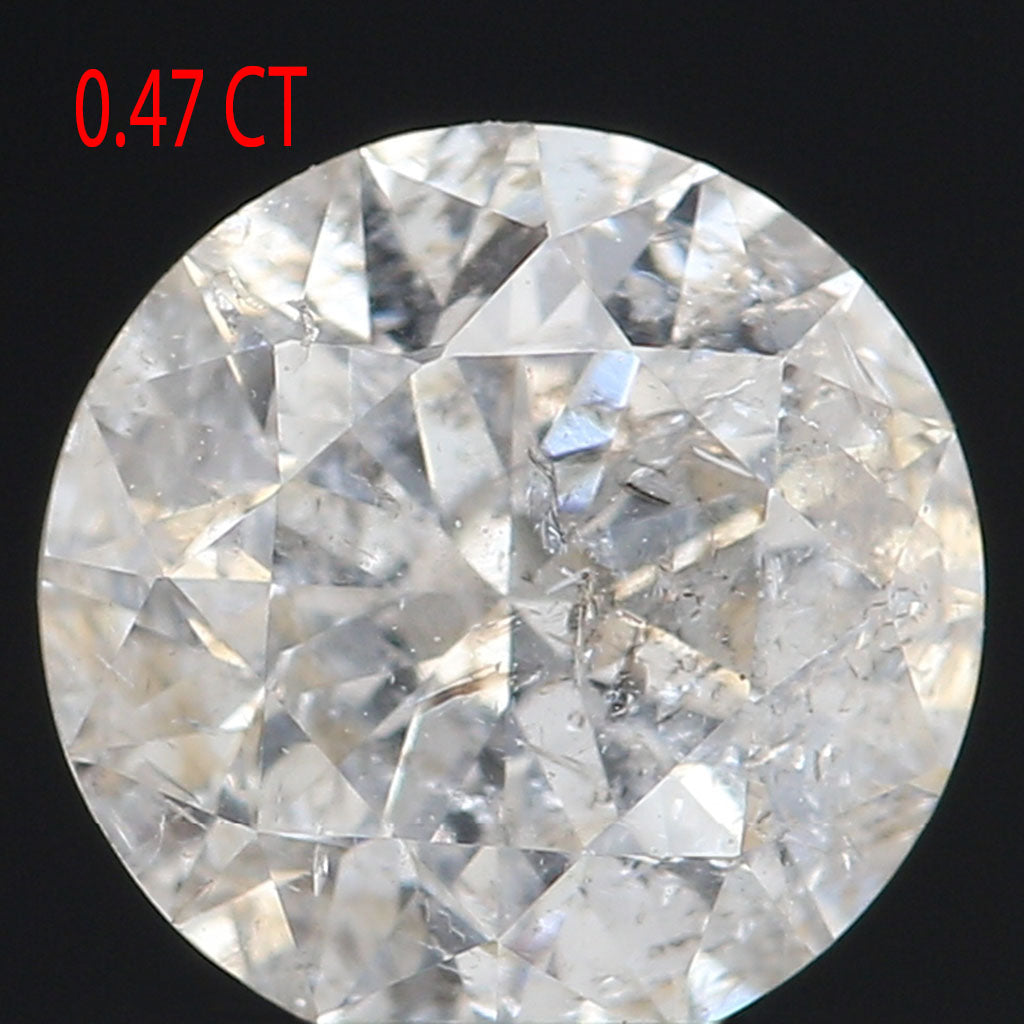 0.47 Ct Natural Loose Round Shape Diamond White - G Color Round Cut Diamond 4.95 MM Natural Loose Diamond Round Brilliant Cut Diamond QL346