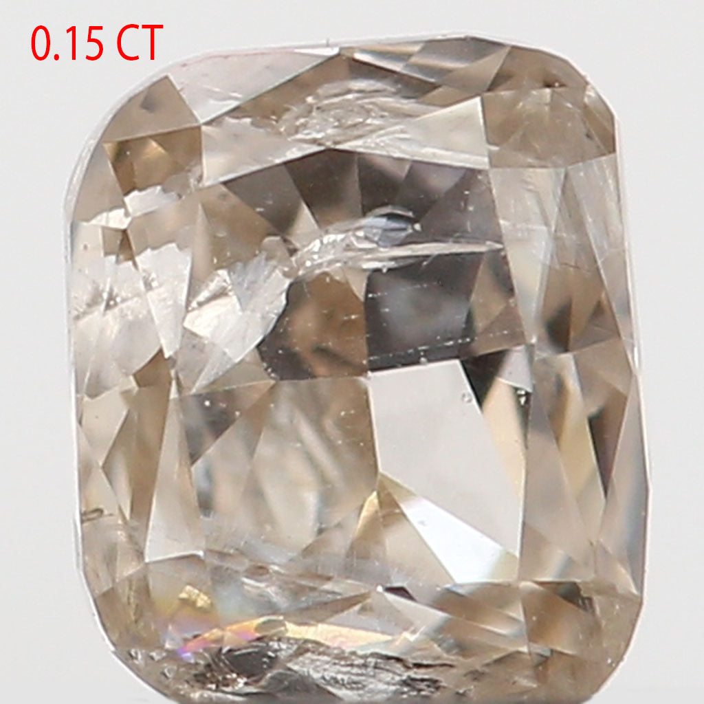 0.15 Ct Natural Loose Diamond, Cushion Diamond, Brown Diamond, Polished Diamond, Real Diamond, Rustic Diamond, Antique Diamond L5513