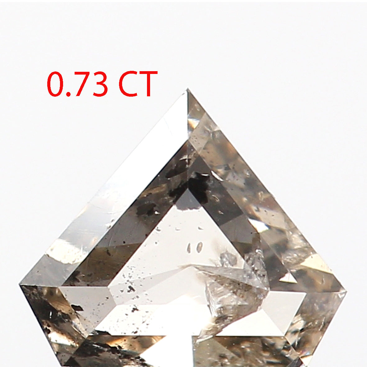 0.73 Ct Natural Loose Shield Shape Diamond Salt And Pepper Shield Shape Diamond 5.80 MM Natural Gray Color Shield Rose Cut Diamond QL9513