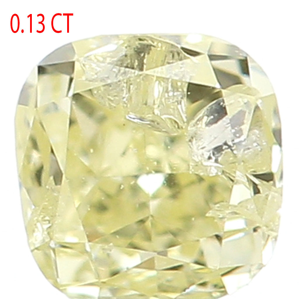 0.13 Ct Natural Loose Diamond, Cushion Diamond, Yellow Diamond, Polished Diamond, Real Diamond, Rustic Diamond, Antique Diamond L5494