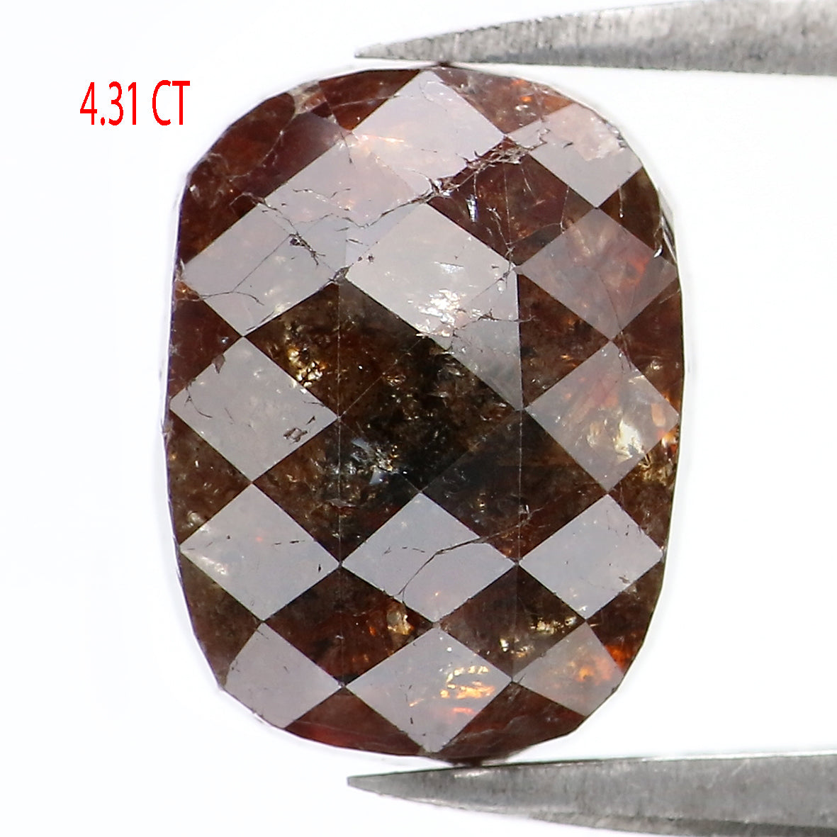 4.31 CT Natural Loose Oval Shape Diamond Brown Color Oval Cut Diamond 10.60 MM Natural Loose Brown Diamond Oval Rose Cut Diamond LQ1563