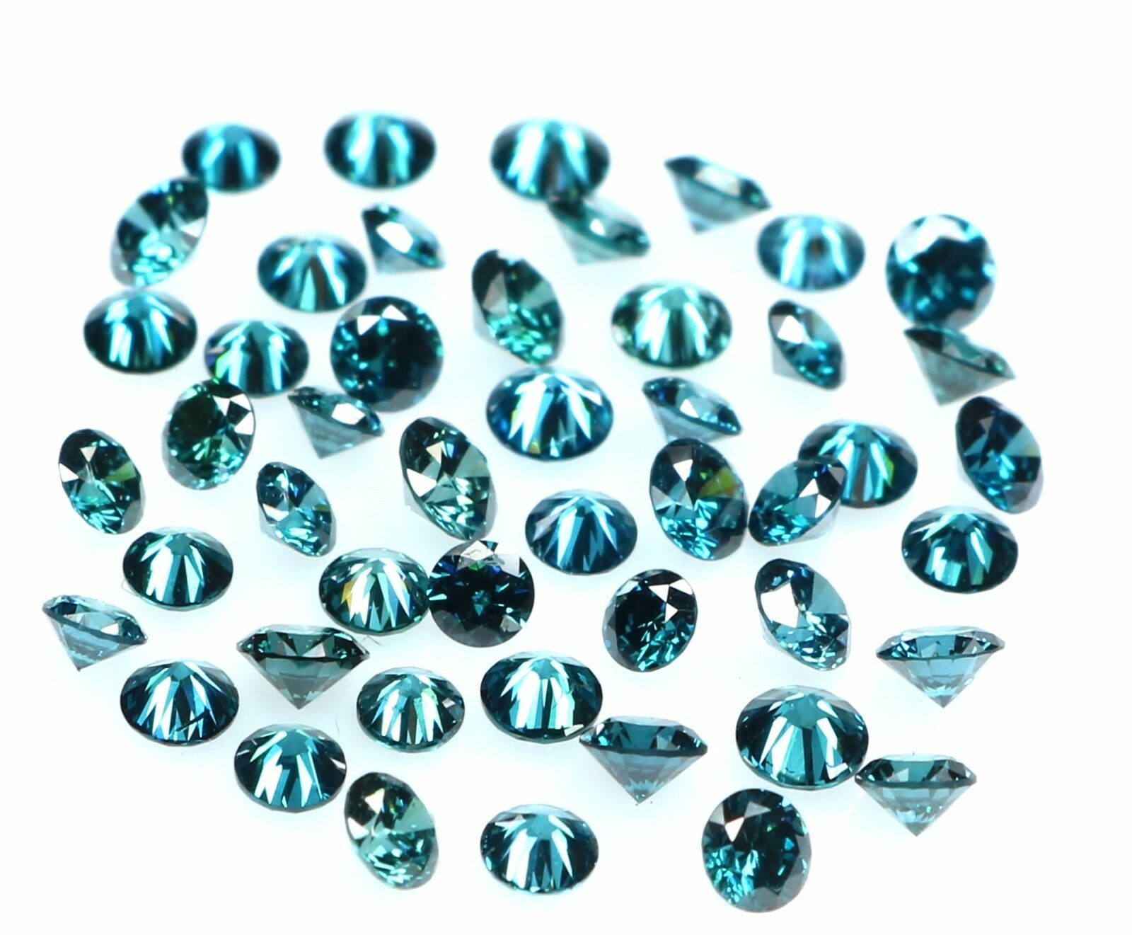 Natural Loose Diamond Round Blue Color SI1 VS1 Clarity 1.00 to 3.00 MM Q32