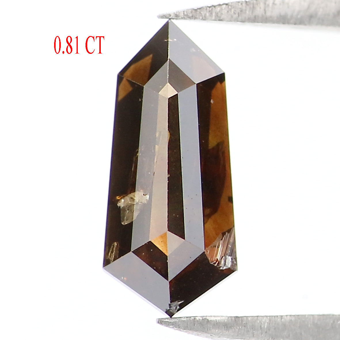 Natural Loose Shield Brown Color Diamond 0.81 CT 9.15 MM Shield Shape Rose Cut Diamond L1656