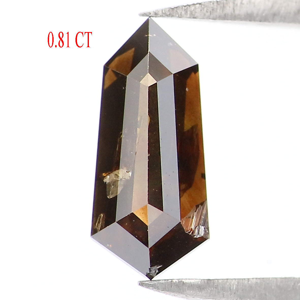 0.81 CT Natural Loose Shield Shape Diamond Brown Color Shield Cut Diamond 9.15 MM Natural Brown Color Diamond Shield Rose Cut Diamond LQ1656