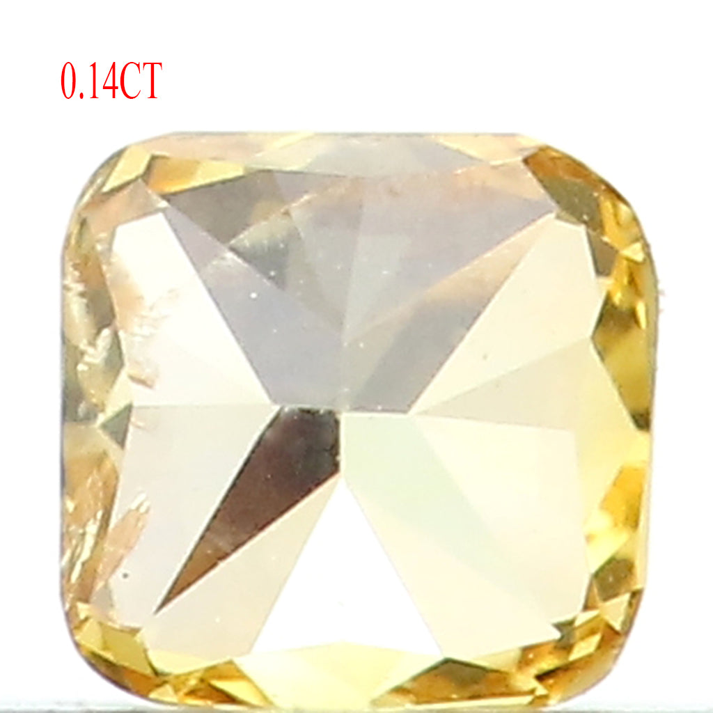 0.14 Ct Natural Loose Diamond Cushion Yellow Color SI2 Clarity 3.20 MM L8619