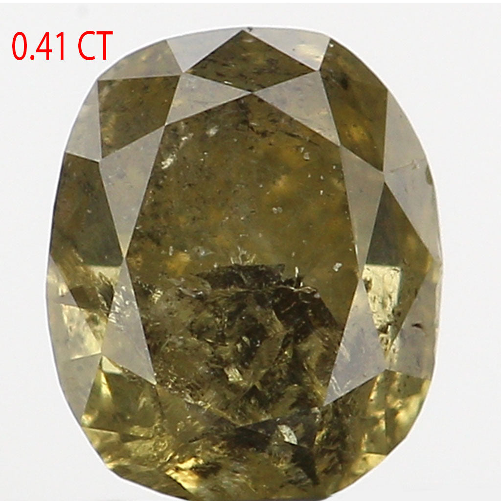 0.41 Ct Natural Loose Diamond, Cushion Diamond, Fancy  Diamond, Green Diamond, Yellow Diamond, Polished Diamond, Real Diamond L5634