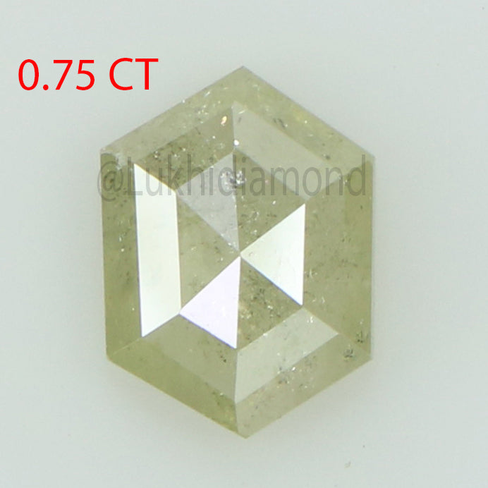 0.75 CT Natural Loose Diamond Hexagon Grey Color I3 Clarity 7.50 MM KDK2097