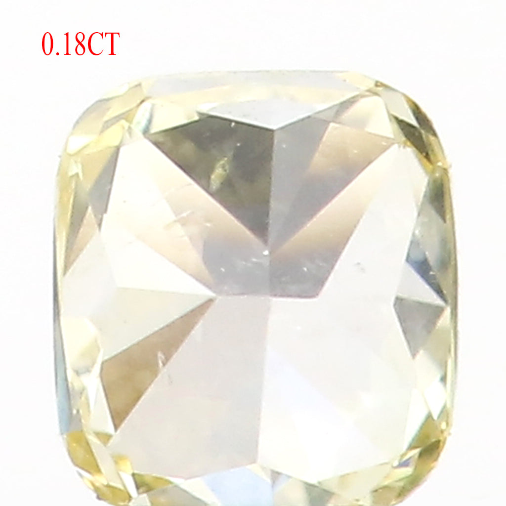 0.18 Ct Natural Loose Diamond Cushion Light Yellow Color SI1 Clarity 3.55 MM L8634