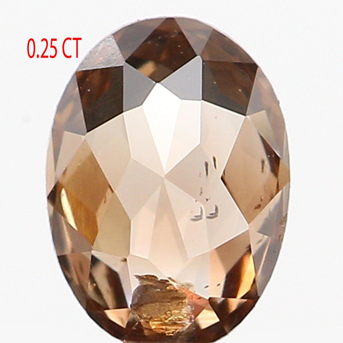 0.25 CT Natural Loose Oval Shape Diamond Brown Color Oval Cut Diamond 4.55 MM Natural Loose Brown Color Diamond Oval Rose Cut Diamond LQ487