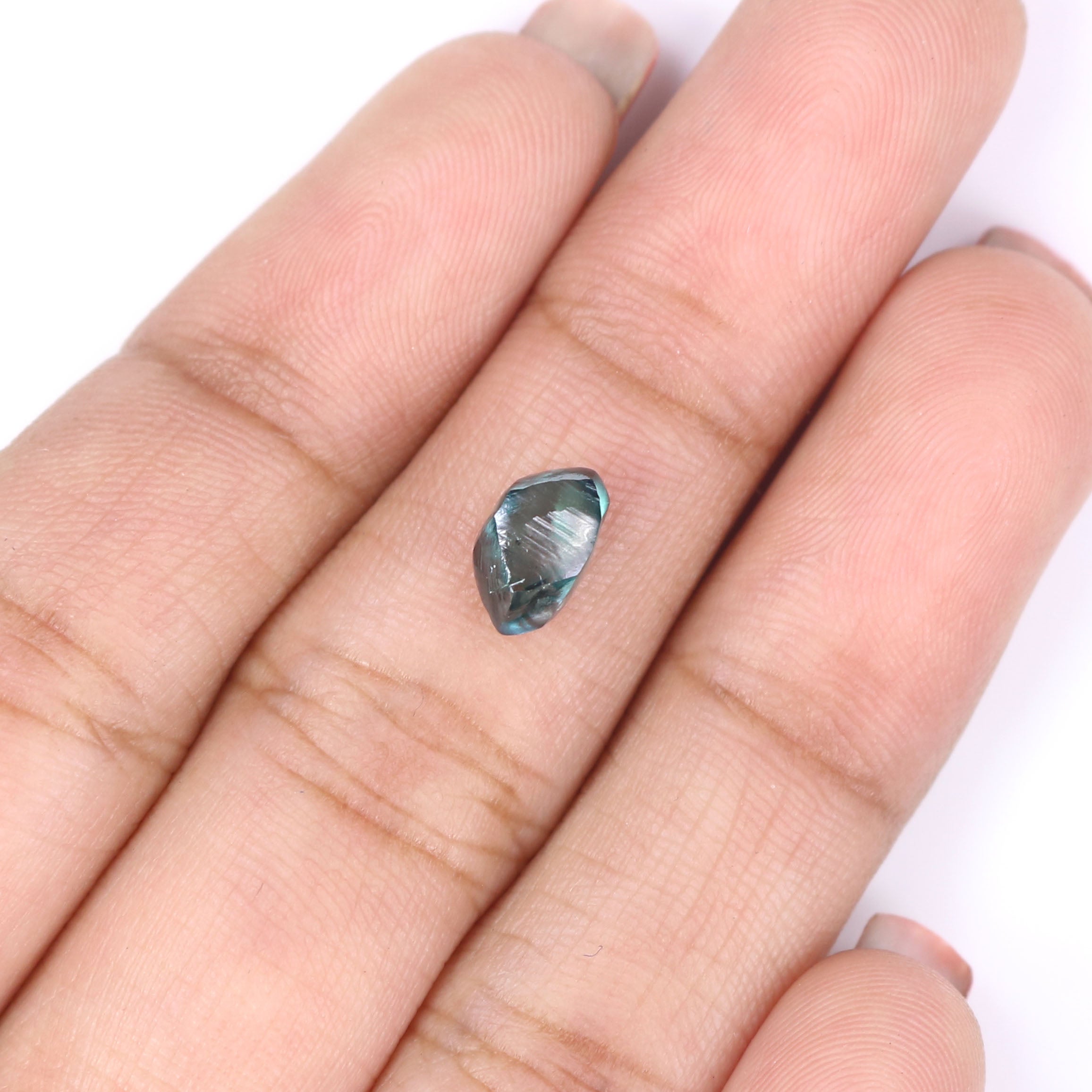 1.40 CT Natural Loose Rough Shape Diamond Blue Color Rough Cut Diamond 8.05 MM Natural Loose Blue Color Diamond Rough Crystal Diamond QL2295