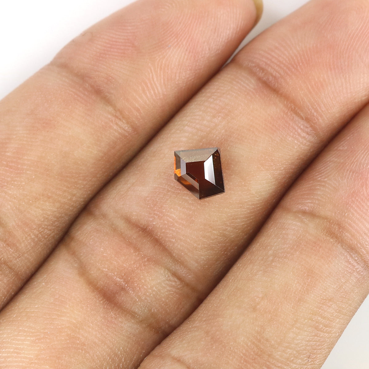 0.83 CT Natural Loose Shield Shape Diamond Brown Color Shield Cut Diamond 6.10 MM Natural Loose Brown Diamond Shield Rose Cut Diamond QL1862