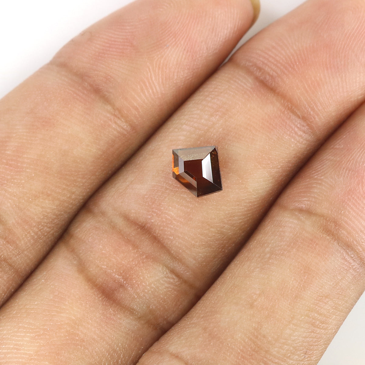 Natural Loose Shield Brown Color Diamond 0.83 CT 6.10 MM Shield Shape Rose Cut Diamond KDL1862