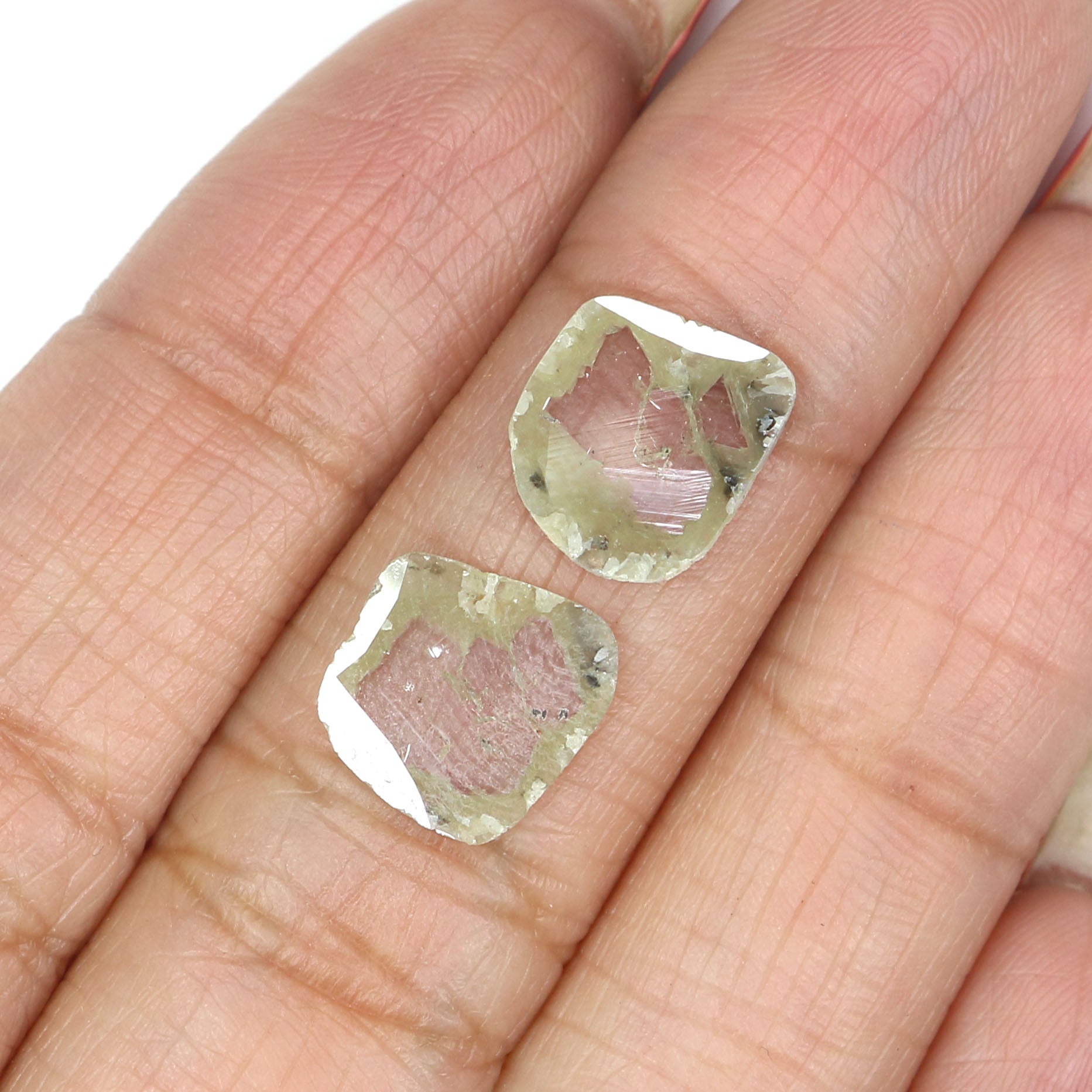 2.20 CT Natural Loose Slice Shape Diamond Grey Color Slice Diamond 10.75 MM Natural Loose Grey Diamond Slice Irregular Cut Diamond LQ2434
