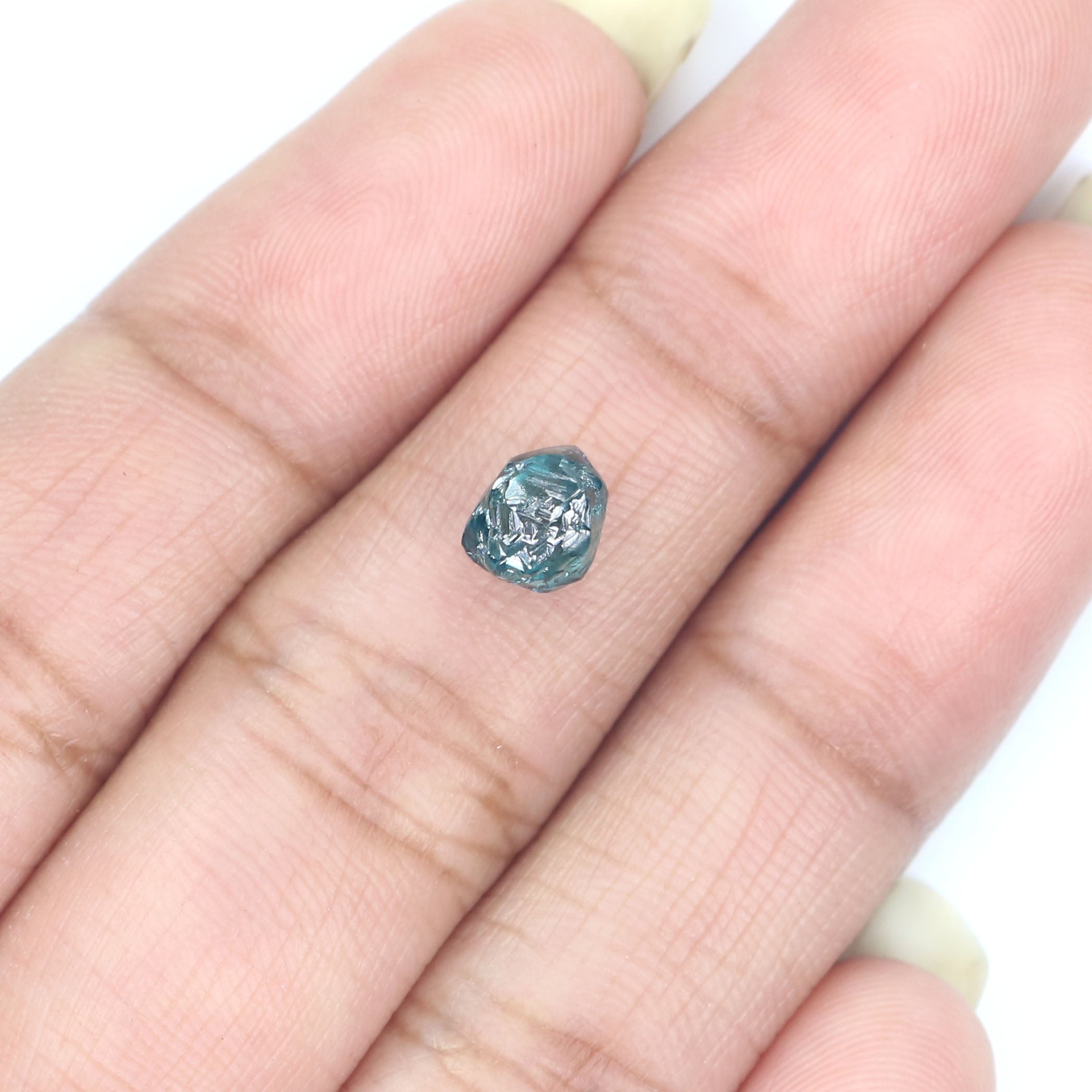 Natural Loose Rough Blue Color Diamond 1.48 CT 6.74 MM Rough Irregular Cut Diamond KDL2349