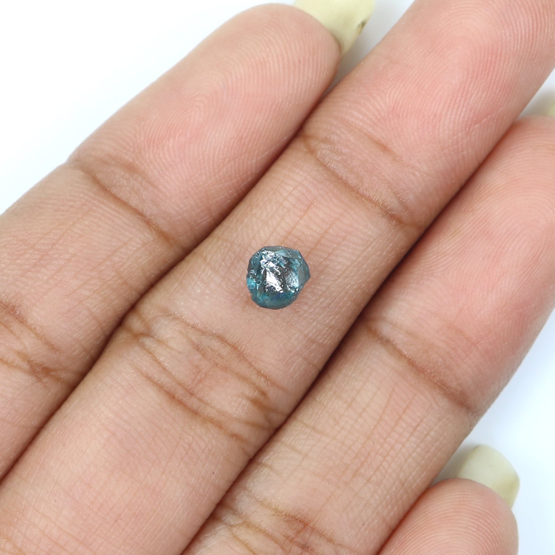Natural Loose Rough Blue Color Diamond 1.00 CT 5.48 MM Rough Irregular Cut Diamond KDL2368