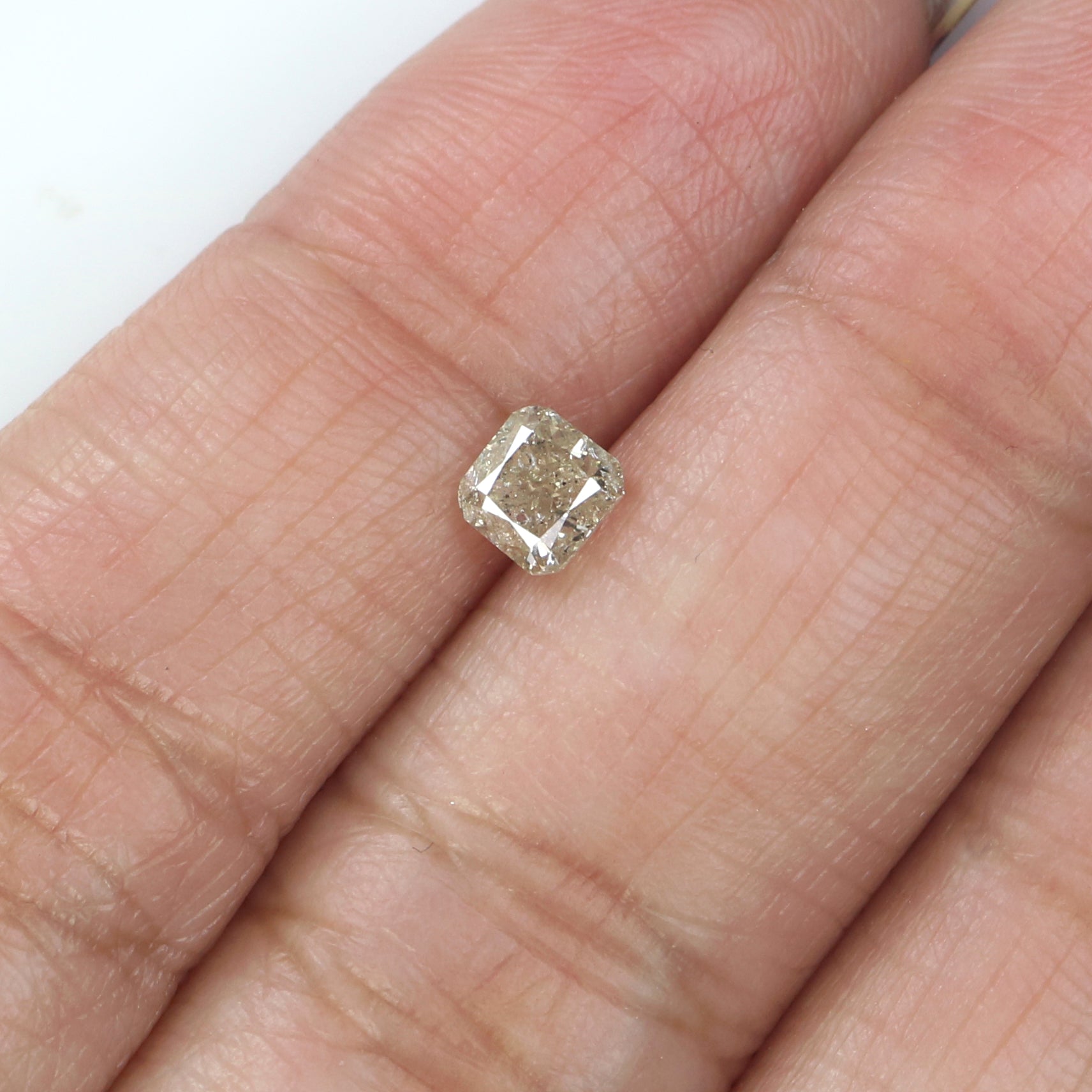 0.54 CT Natural Loose Cushion Shape Diamond Grey Color Cushion Cut Diamond 4.40 MM Natural Yellow Color Cushion Brilliant Cut Diamond LQ5947