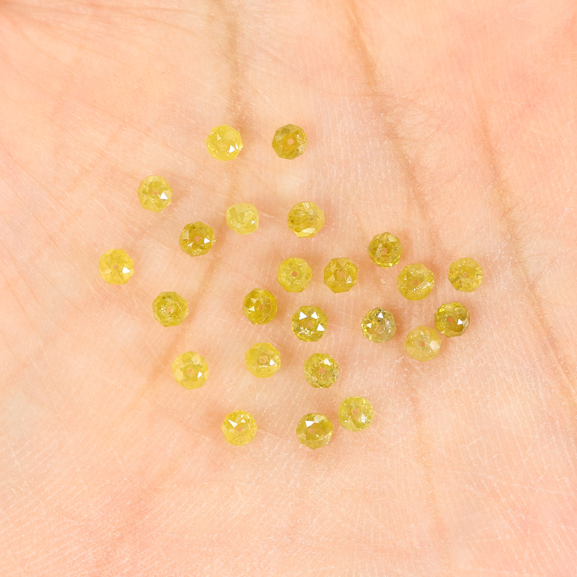 Natural Loose Bead Yellow Color Diamond 2.28 CT 2.30 MM Bead Shape Rose Cut Diamond L1710