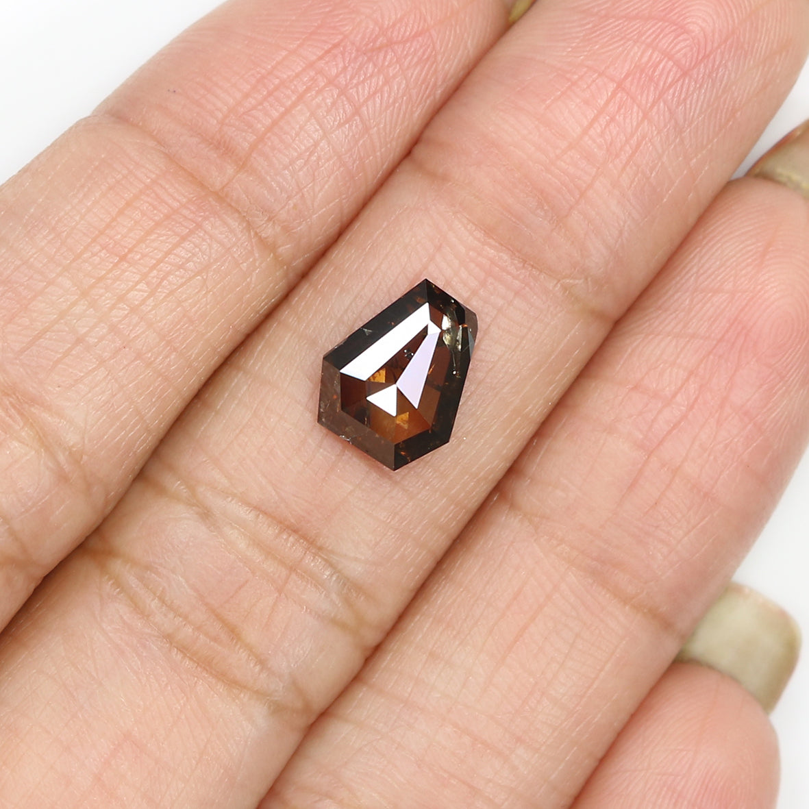 1.36 CT Natural Loose Coffin Shape Diamond Deep Brown Color Coffin Diamond 9.00 MM Natural Loose Brown Color Coffin Rose Cut Diamond LQ7661