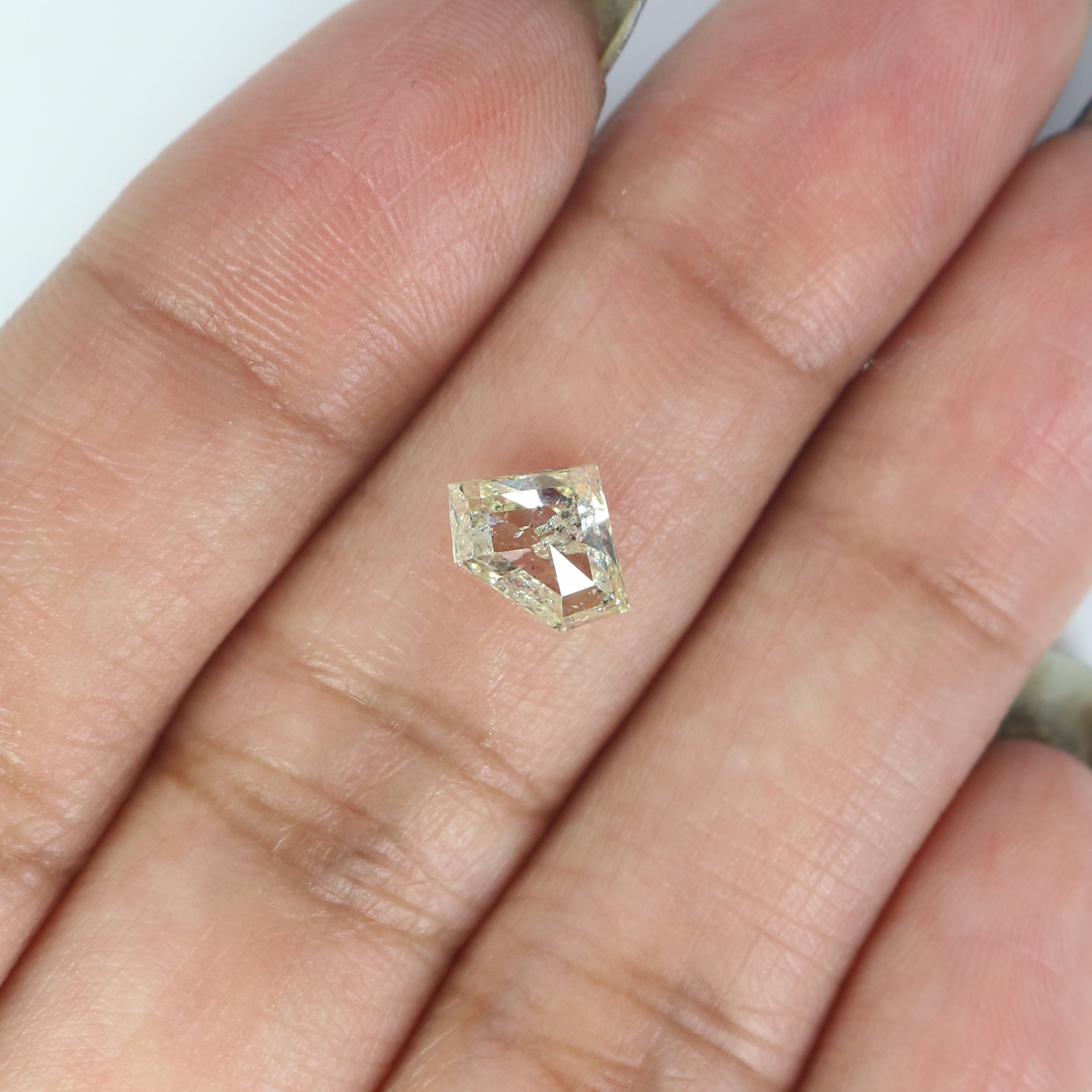 1.21 Ct Natural Loose Shield Shape Diamond White -J Color Shield Cut Diamond 6.25 MM Natural White -J Diamond Shield Rose Cut Diamond LQ2575