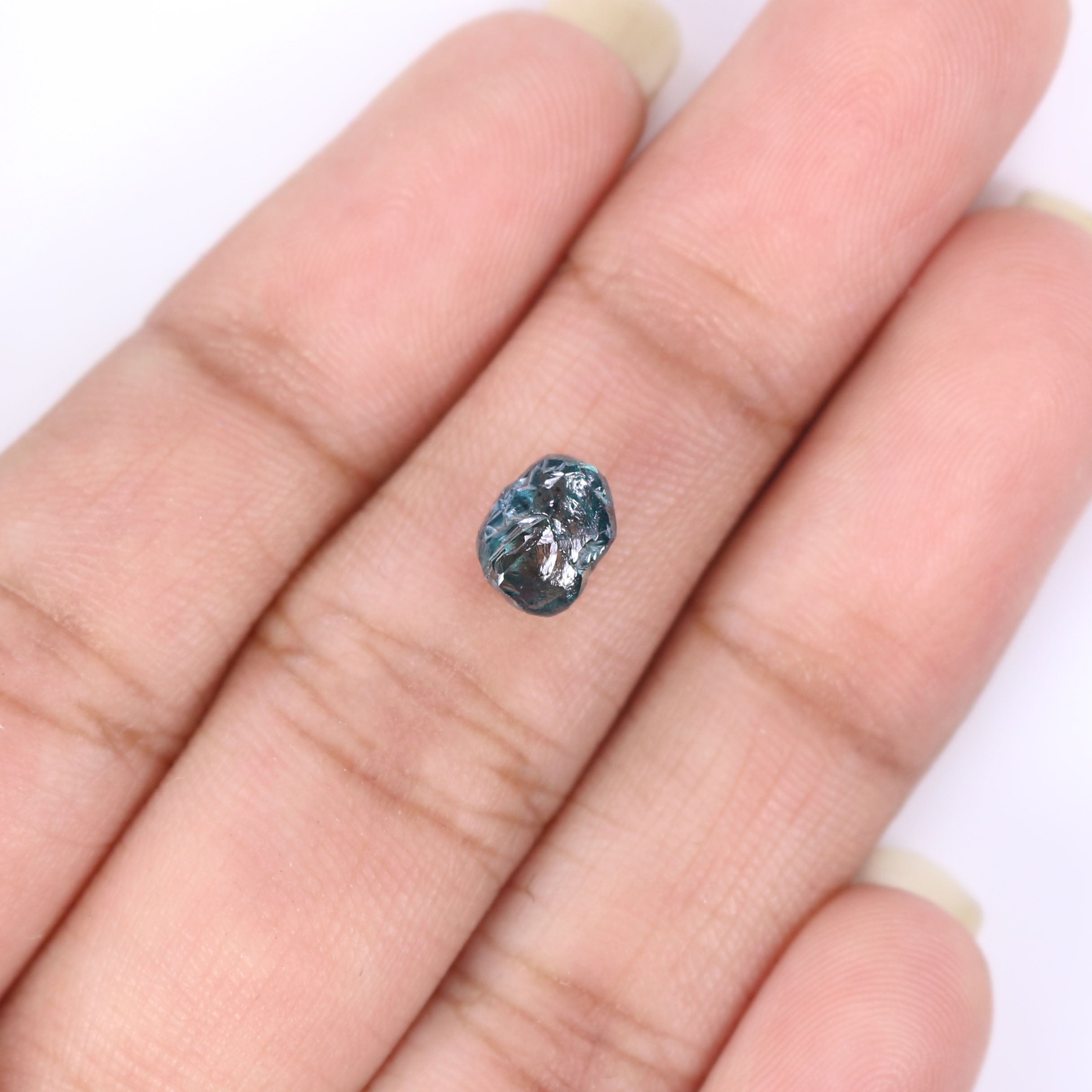Natural Loose Rough Blue Color Diamond 1.49 CT 7.07 MM Rough Irregular Cut Diamond KDL2274
