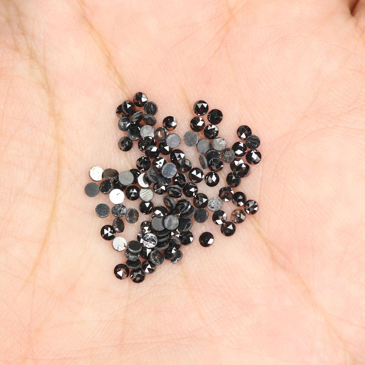 2.54 CT Natural Loose Round Rose Cut Diamond Black Color Round Shape Diamond 1.80 MM Natural Loose Black Color Round Rose Cut Diamond LQ1869