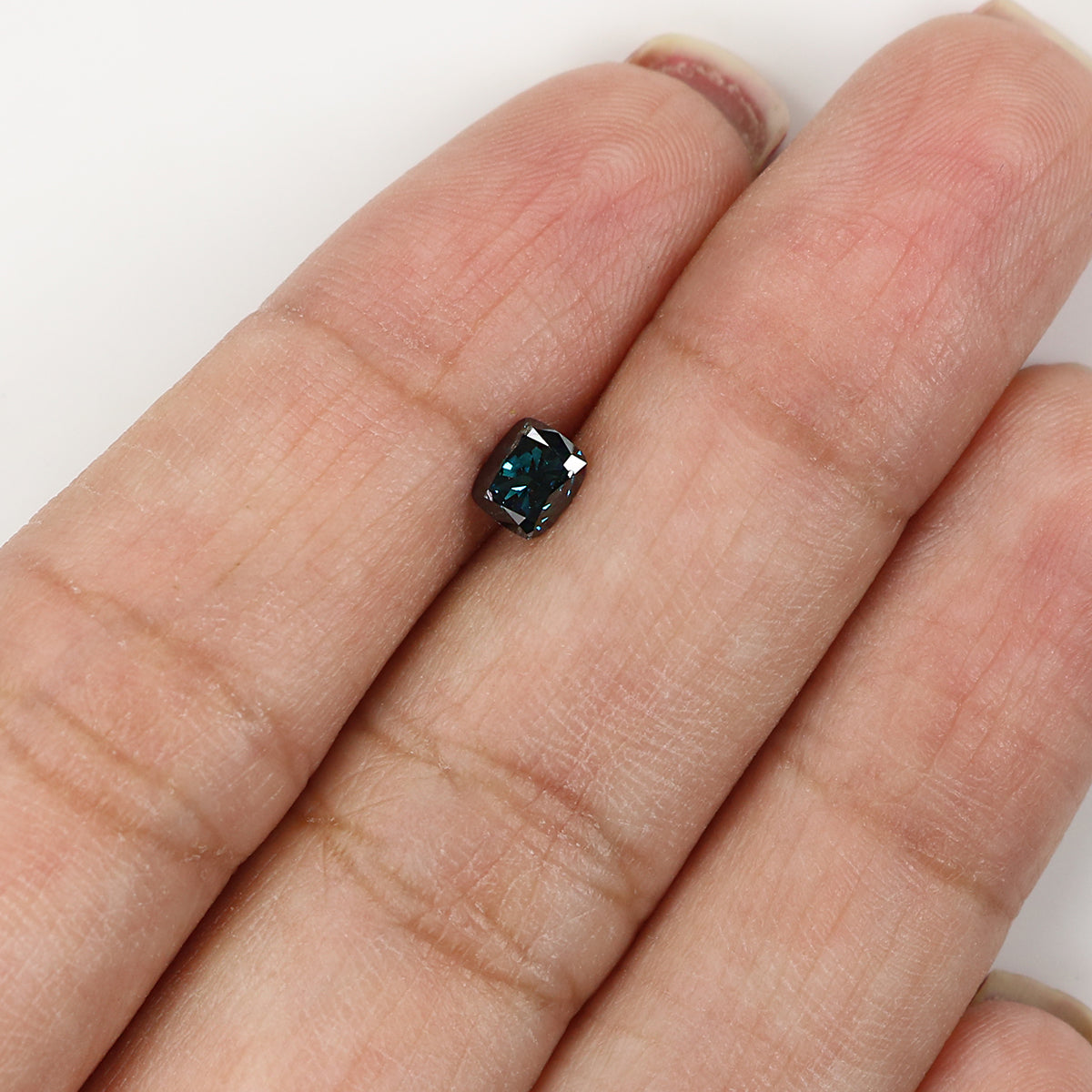 Natural Loose Cushion Blue Color Diamond 0.54 CT 4.50 MM Cushion Shape Rose Cut Diamond KR2106