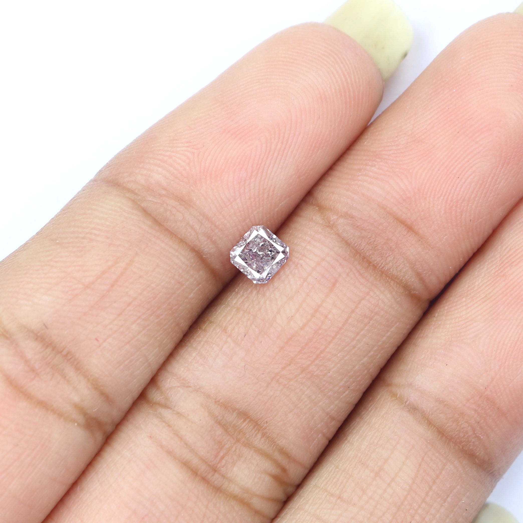 0.32 CT Natural Loose Radiant Shape Diamond Pink Color Radiant Cut Diamond 3.85 MM Natural Pink Color Radiant Brilliant Cut Diamond KQ1047