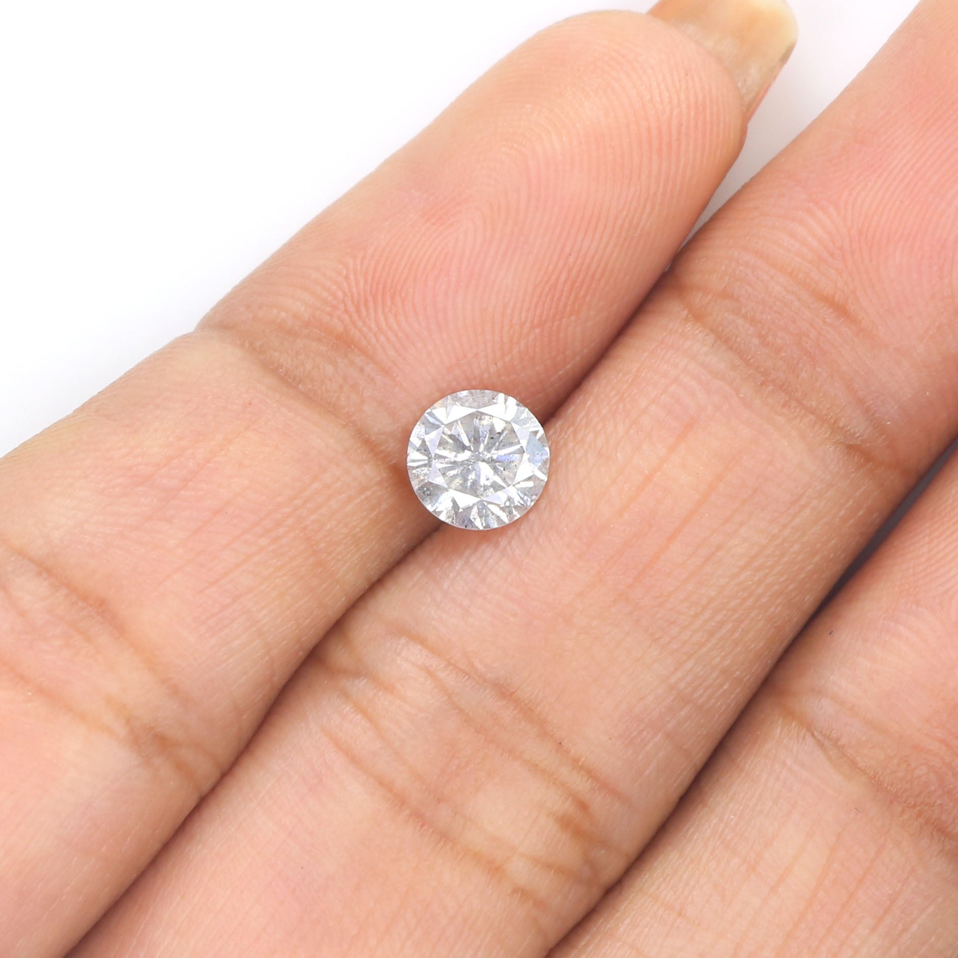 IGI Certified Natural Loose Round Brilliant Cut Very Light Brown Color Diamond 0.73 CT 5.68 MM Round Brilliant Cut Diamond KDL2144