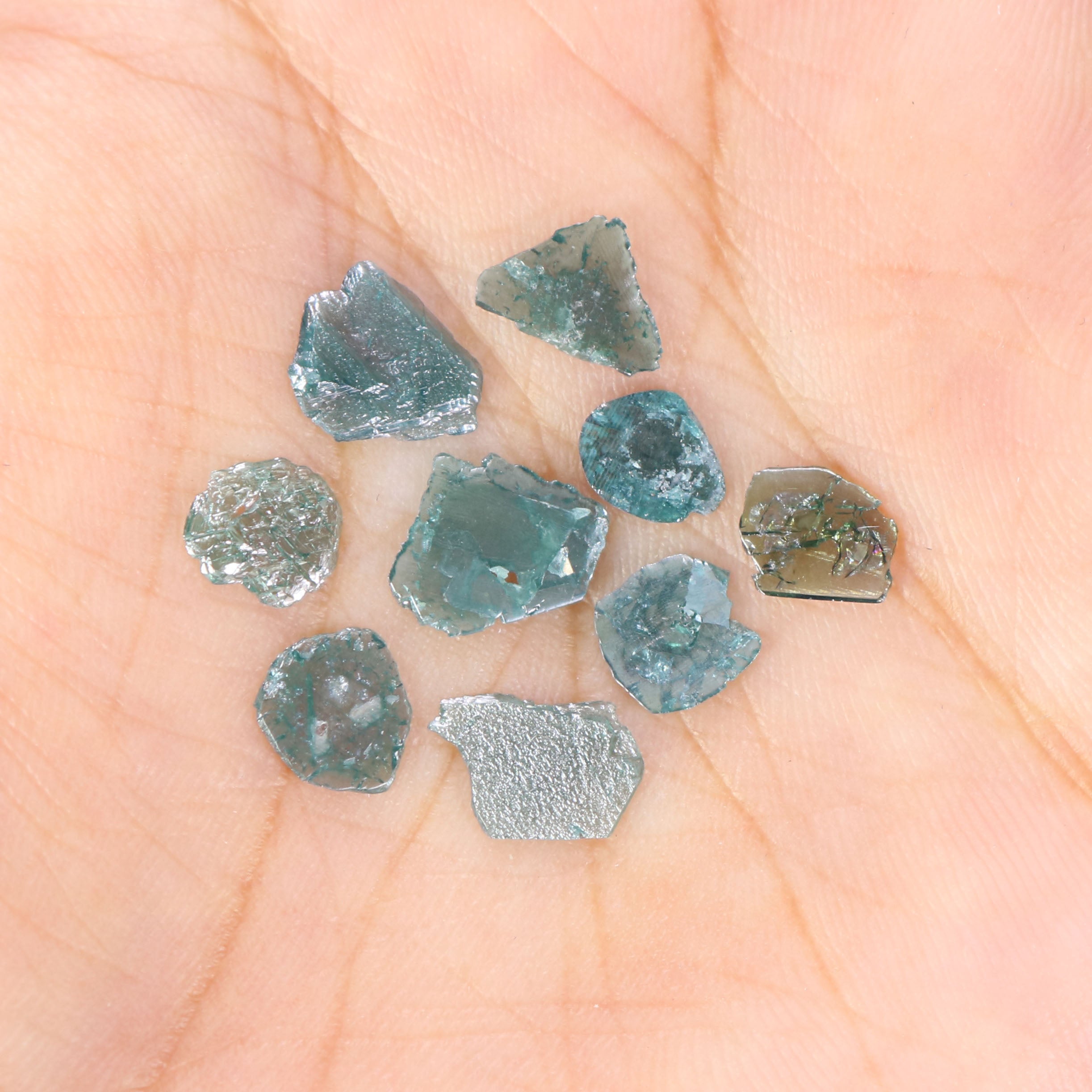 1.90 CT Natural Loose Slice Shape Diamond Blue Color Slice Cut Diamond 5.00 MM Natural Loose Blue Color Slice Irregular Cut Diamond LQ9173