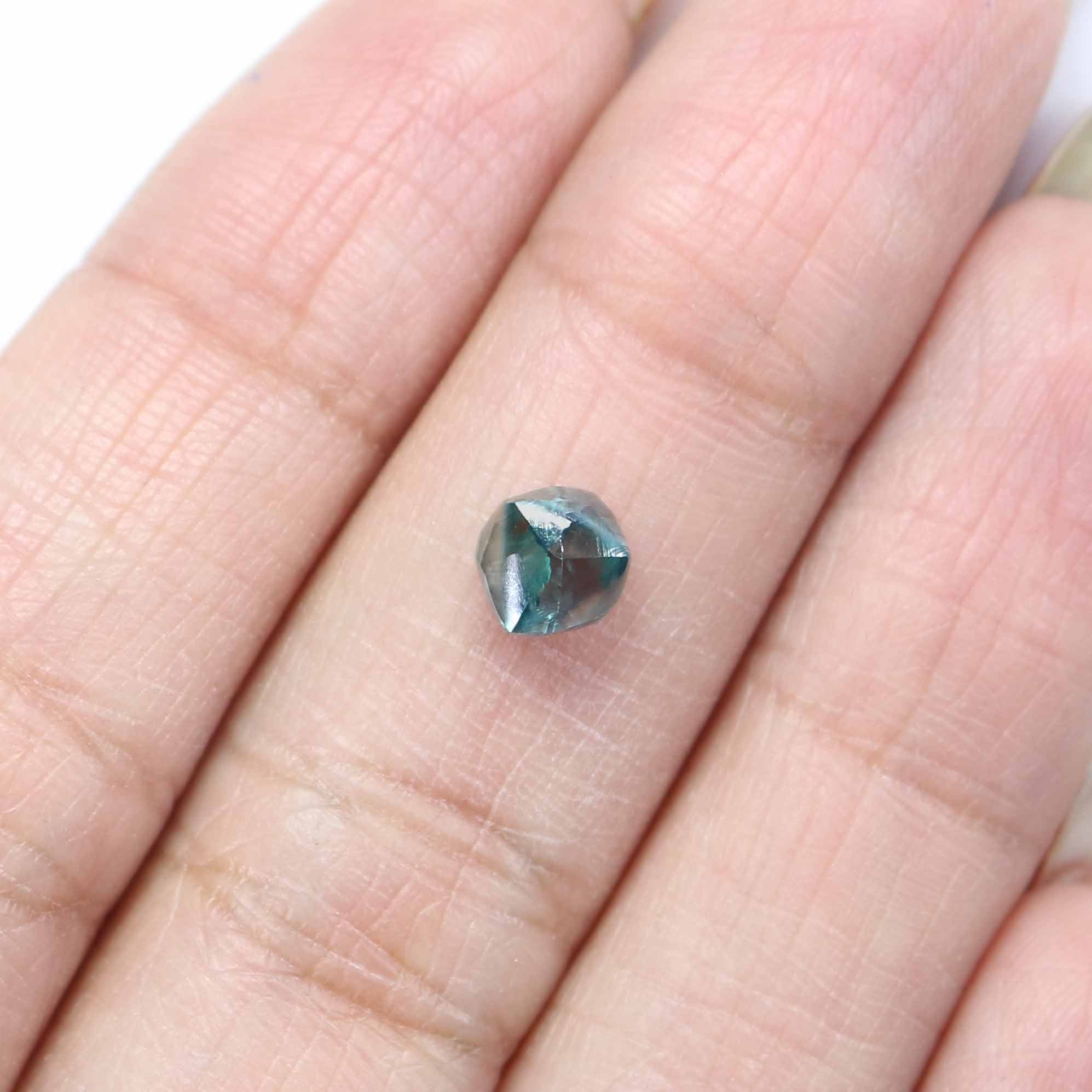 1.35 CT Natural Loose Rough Shape Diamond Blue Color Rough Cut Diamond 6.40 MM Natural Loose Blue Color Diamond Rough Crystal Diamond QL2350