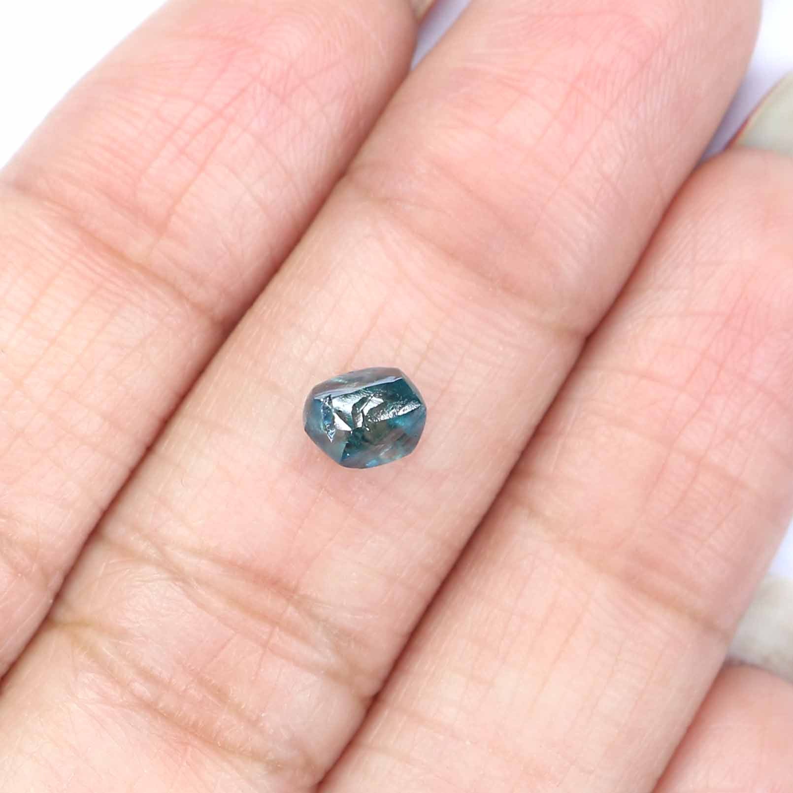 0.99 CT Natural Loose Rough Shape Diamond Blue Color Rough Cut Diamond 5.85 MM Natural Loose Blue Diamond Rough Irregular Cut Diamond QL2361