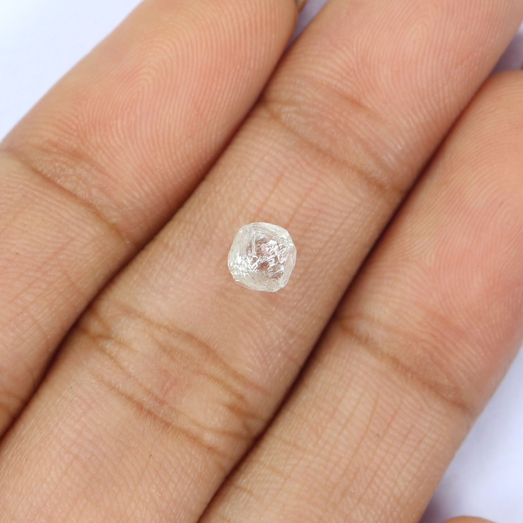 Natural Loose Rough White-F Color Diamond 0.96 CT 5.46 MM Rough Irregular Cut Diamond KDL2473