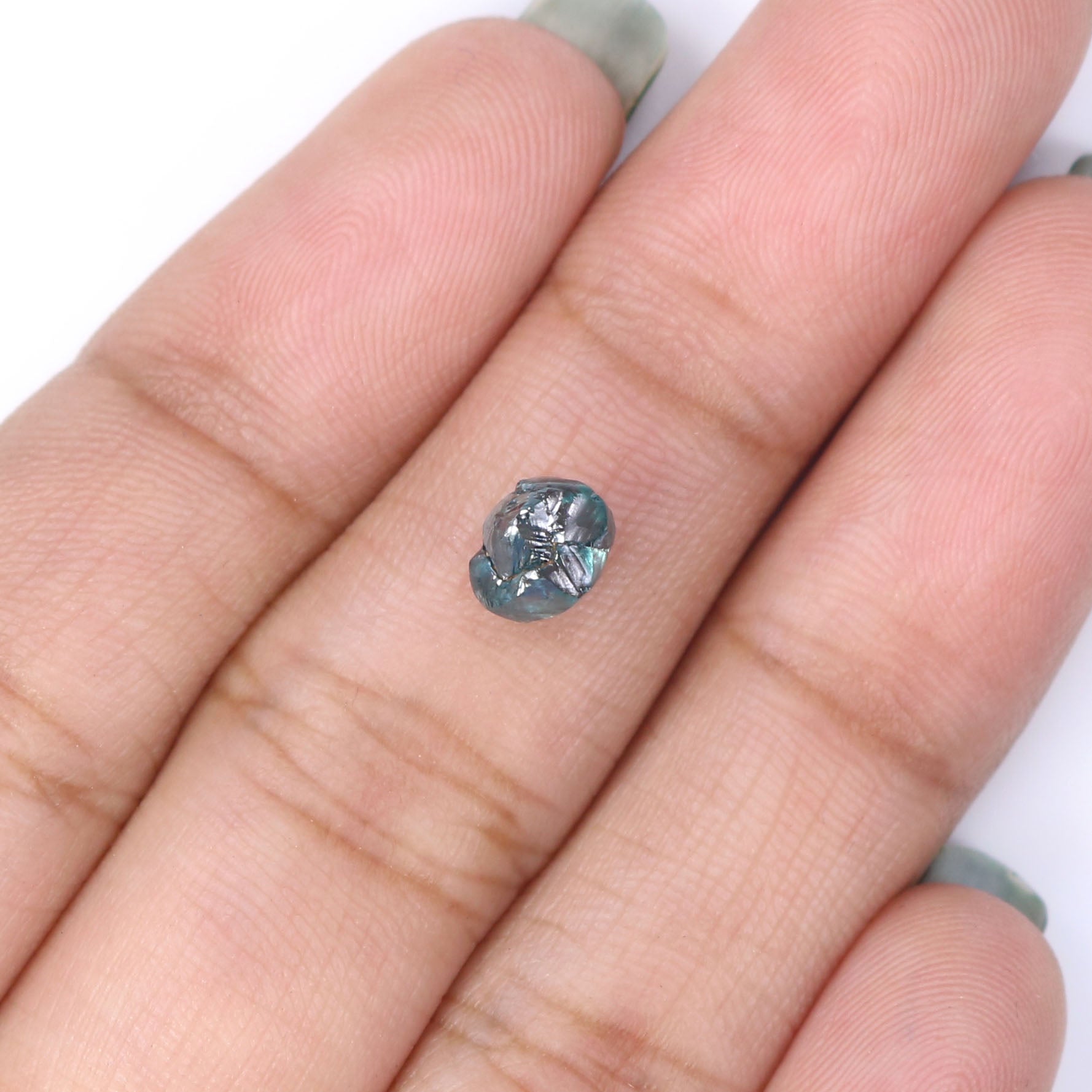 1.30 CT Natural Loose Rough Shape Diamond Blue Color Rough Cut Diamond 6.10 MM Natural Loose Blue Color Rough Irregular Cut Diamond QL2277