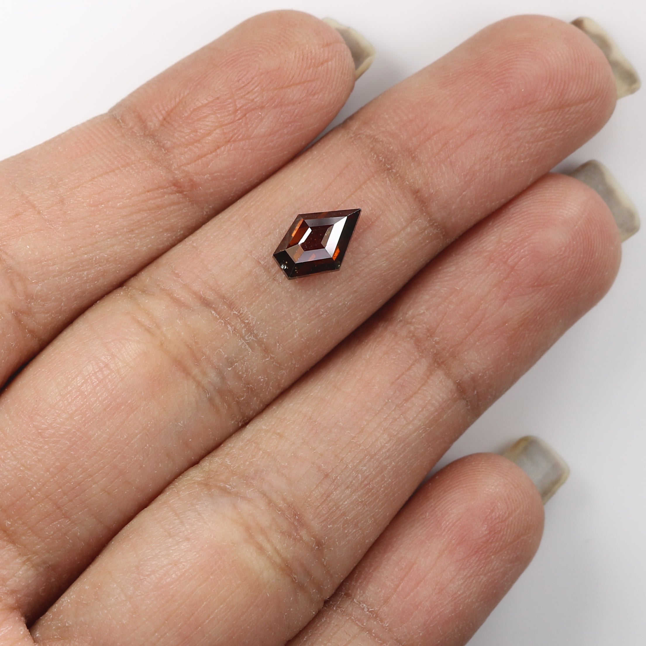 1.04 CT Natural Loose Shield Shape Diamond Brown Color Shield Cut Diamond 8.65 MM Natural Loose Brown Diamond Shield Rose Cut Diamond QL1756